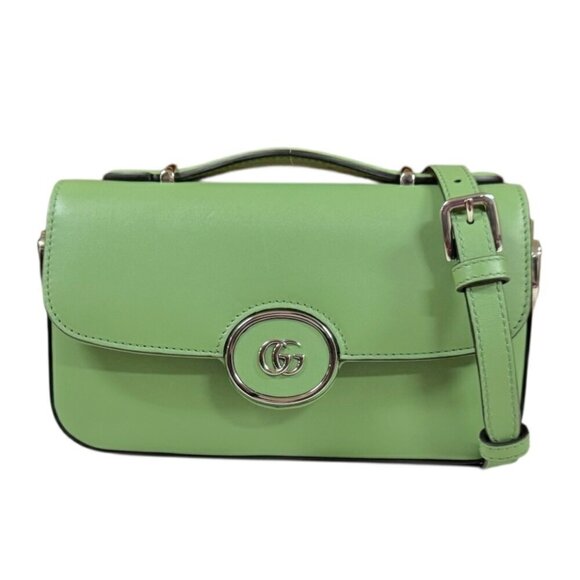 GUCCI Green Leather Shoulder Bag - Picture 1 of 8